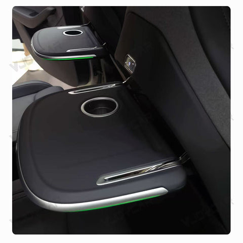 For Tesla Model 3 Y YL X Seat Back Foldable Table Tray Option Electric Auto Fold Colorful Ambient Light