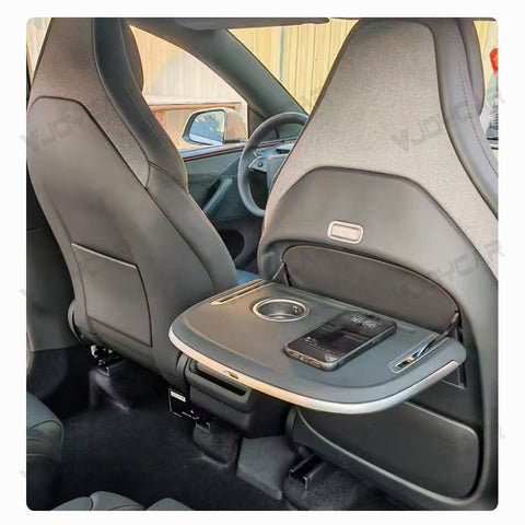 For Tesla Model 3 Y YL X Seat Back Foldable Table Tray Option Electric Auto Fold Colorful Ambient Light