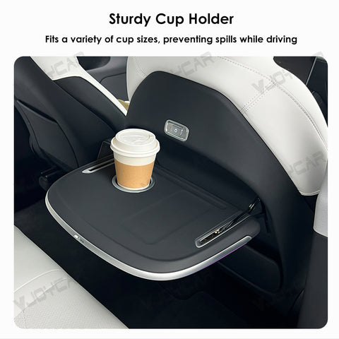For Tesla Model 3 Y YL X Seat Back Foldable Table Tray Option Electric Auto Fold Colorful Ambient Light