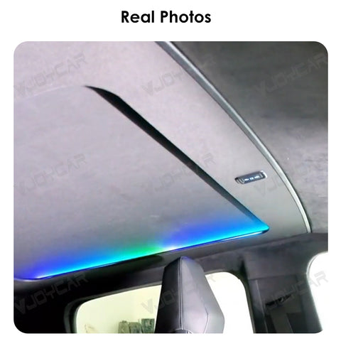 for Tesla Cybertruck Smart Electric Sunshade Roof Auto Electric Button Control Voice Control Rainbow LED Ambient Lights