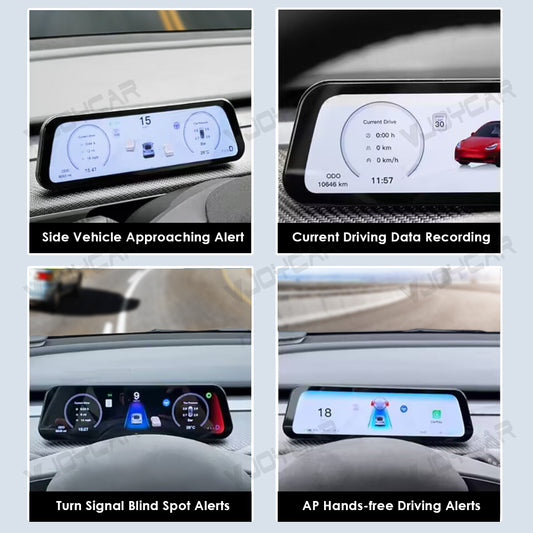 9.6inches Instrument Display for Tesla Model Y 3 Blind Spot Reminder OTA Upgrade New Model 3 Highland New Y Juniper Dashboard