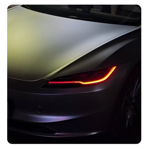 For Tesla Model 3 Highland 2023+ Headlight Daytime Running Light Updated Colorful Lights GT Racing DRL LED Module Upgrade