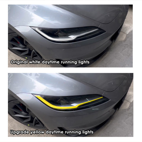 For Tesla Model 3 Highland 2023+ Headlight Daytime Running Light Updated Colorful Lights GT Racing DRL LED Module Upgrade