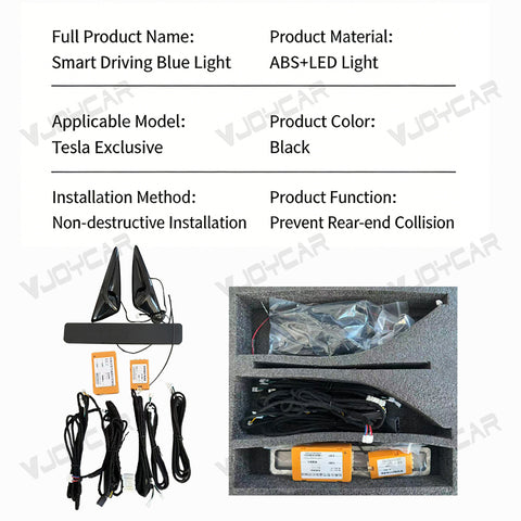 for Tesla Model 3 Highland Model Y Juniper Smart Blue Light Full Self-Driving FSD Enhanced Autopilot Driving AP Back Windshield Light Two Side Camera Indicator Lights