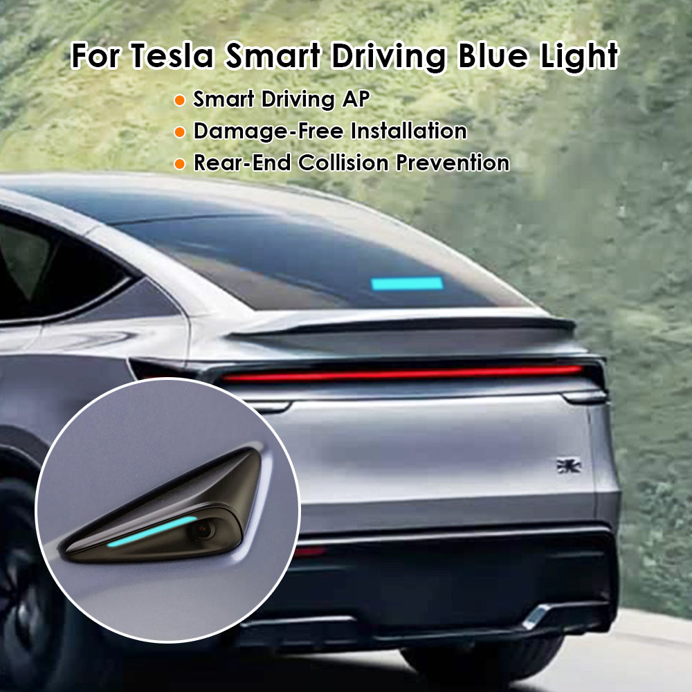 for Tesla Model 3 Highland Model Y Juniper Smart Blue Light Full Self-Driving FSD Enhanced Autopilot Driving AP Back Windshield Light Two Side Camera Indicator Lights