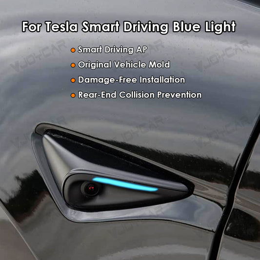 for Tesla Model 3 Highland Model Y Juniper Smart Blue Light Full Self-Driving FSD Enhanced Autopilot Driving AP Back Windshield Light Two Side Camera Indicator Lights