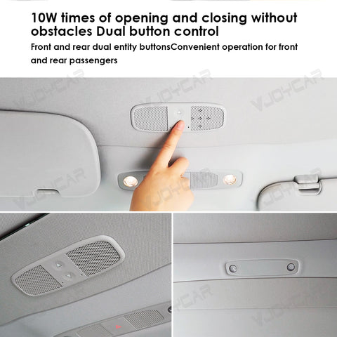 for Tesla Model 3 and Model 3 Highland Auto Electric Sunshade Retractable Glass Roof Shade Voice + Button Easy Control