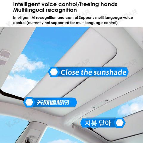 for Tesla Model 3 and Model 3 Highland Auto Electric Sunshade Retractable Glass Roof Shade Voice + Button Easy Control