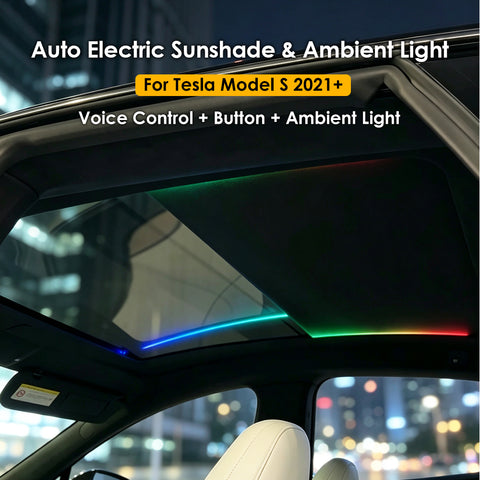 for Tesla Model S Auto Electric Sunshade Roof Starry Shade