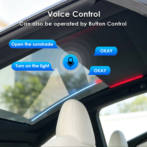 for Tesla Model S Auto Electric Sunshade Roof Starry Shade
