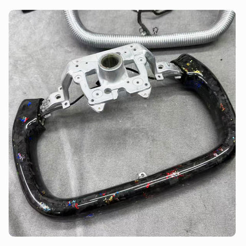 2026 New for Tesla Model 3 Highland Model Y Juniper Colorful Forged Carbon Fiber Yoke Steering Wheel Handle With Heating