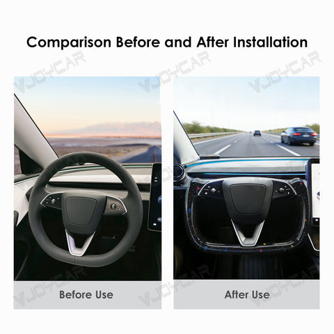 2026 New for Tesla Model 3 Highland Model Y Juniper Colorful Forged Carbon Fiber Yoke Steering Wheel Handle With Heating