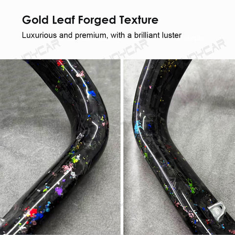 2026 New for Tesla Model 3 Highland Model Y Juniper Colorful Forged Carbon Fiber Yoke Steering Wheel Handle With Heating