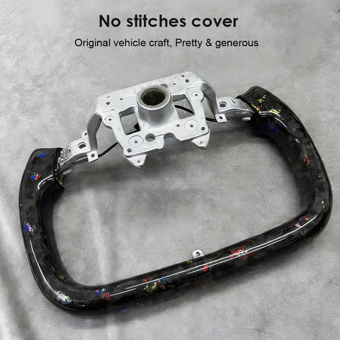 2026 New for Tesla Model 3 Highland Model Y Juniper Colorful Forged Carbon Fiber Yoke Steering Wheel Handle With Heating