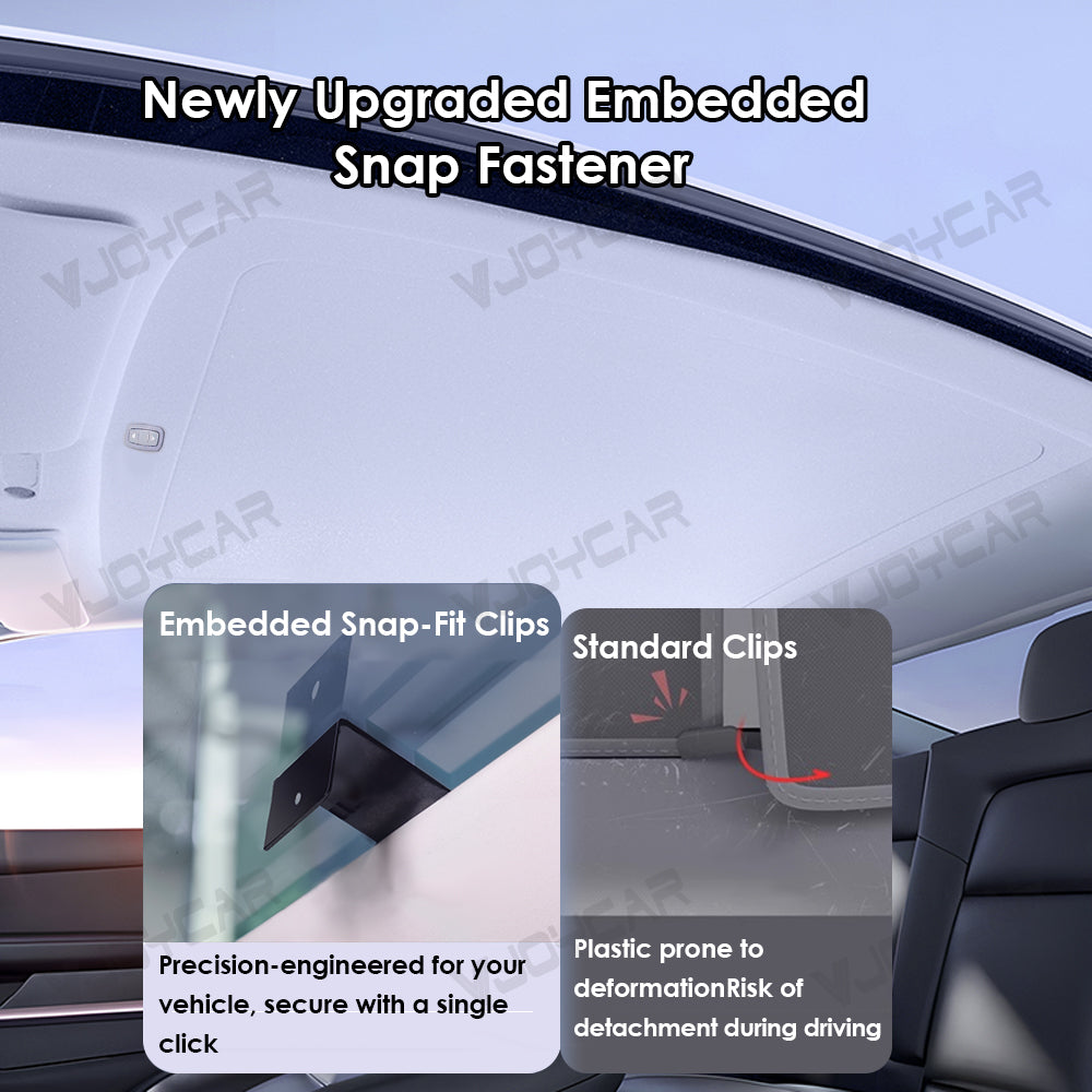tesla model y auto roof embedded clips