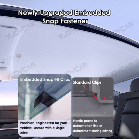 tesla model y auto roof embedded clips
