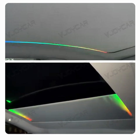 tesla model y auto roof ambient light real photo