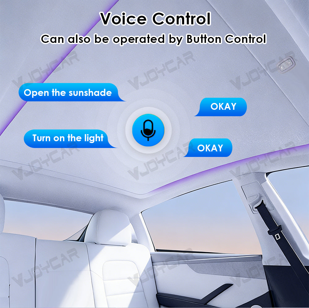 tesla model y auto roof voice control open close