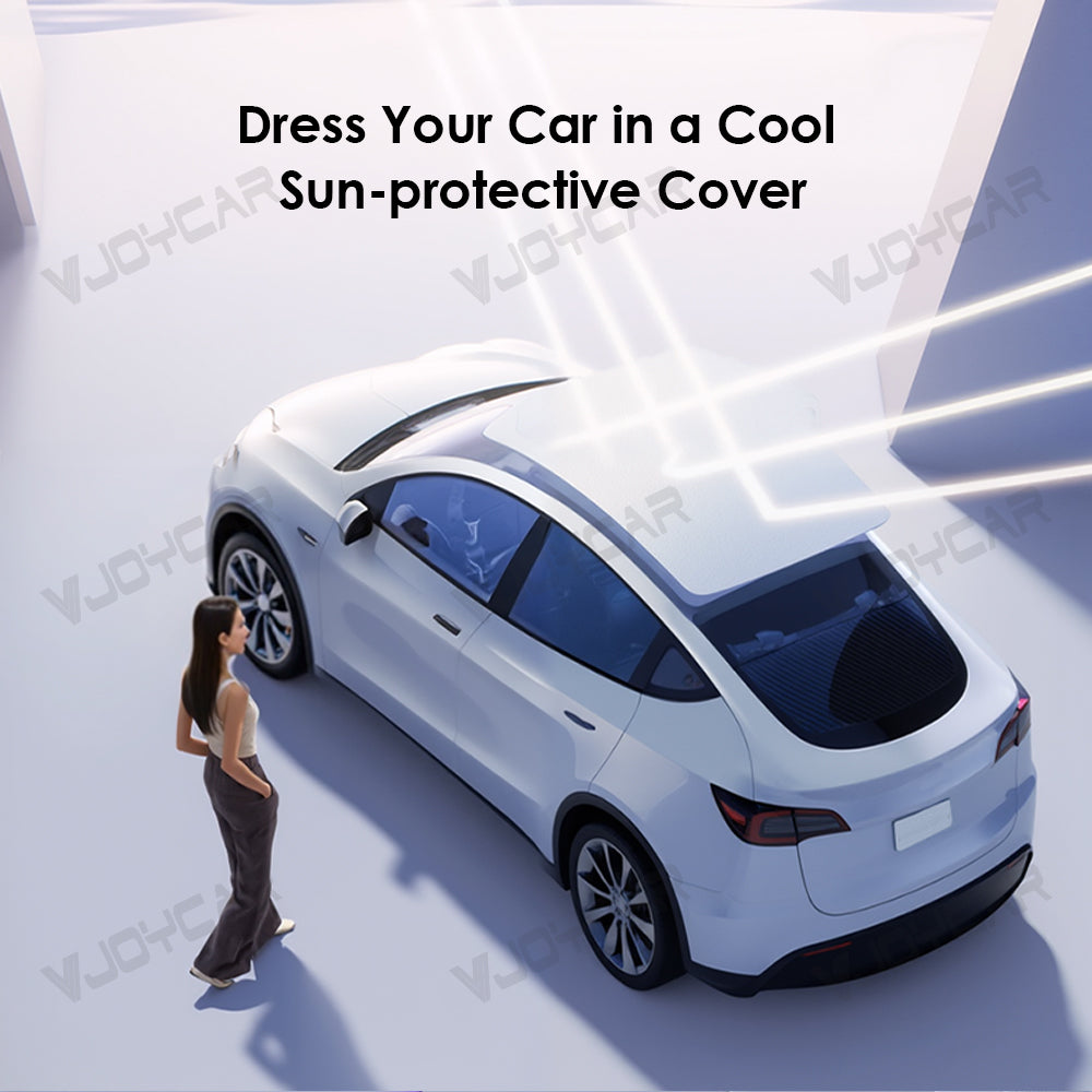 tesla model y auto roof sun cover