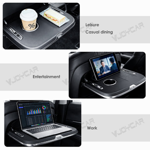 For Tesla Model YL Seat Back Foldable Table Integrated All in One Leather Cover One Button To Open and Fold
