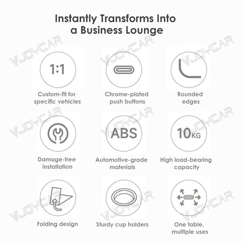 For Tesla Model YL Seat Back Foldable Table Integrated All in One Leather Cover One Button To Open and Fold