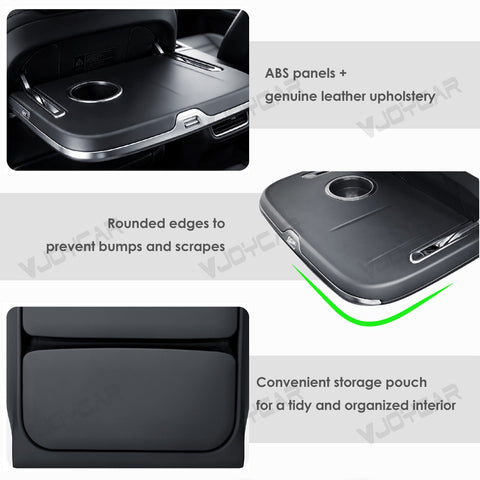 For Tesla Model YL Seat Back Foldable Table Integrated All in One Leather Cover One Button To Open and Fold