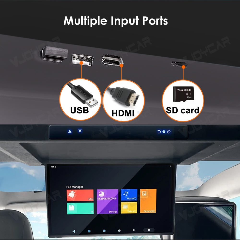 for Tesla Model Y Juniper ModelY Roof TV Entertainment Display Screen 17.3inch WiFi