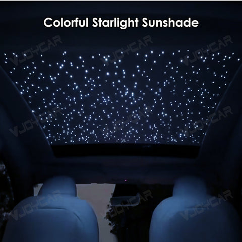 for Tesla Model Y Model Y Juniper Auto Electric Starry Sunshade Roof LED Ambient Light Voice Control