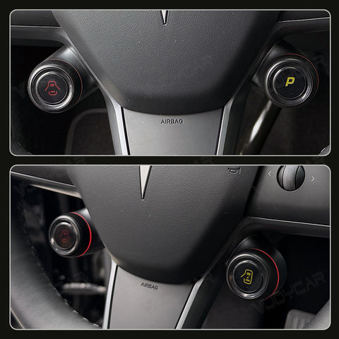 For Tesla Model Y Steering Wheel Button Knobs Physical Switch Door Open Mirror Folding 2021 - 2024