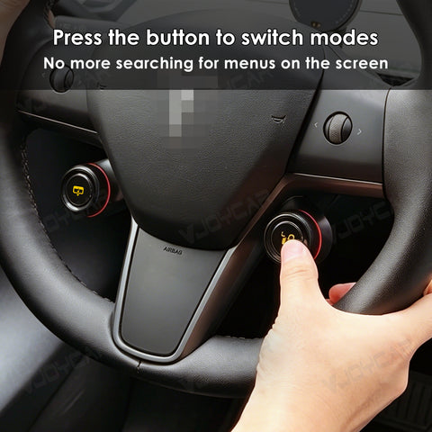 For Tesla Model Y Steering Wheel Button Knobs Physical Switch Door Open Mirror Folding 2021 - 2024