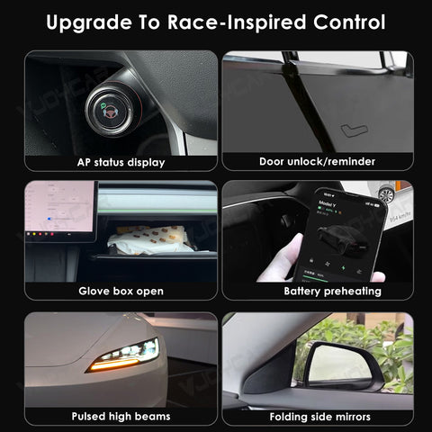 For Tesla Model Y Steering Wheel Button Knobs Physical Switch Door Open Mirror Folding 2021 - 2024
