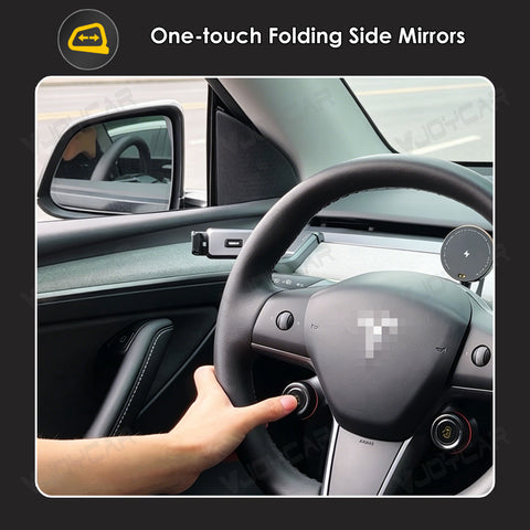 For Tesla Model Y Steering Wheel Button Knobs Physical Switch Door Open Mirror Folding 2021 - 2024