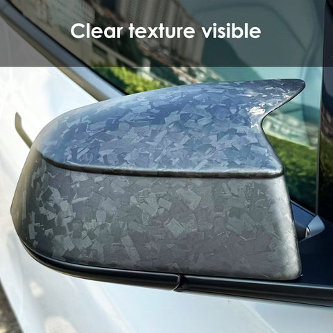 for Tesla New Model Y Juniper YL Performance Ox Horn Dry Carbon Fiber Rearview Mirror Housing Cover
