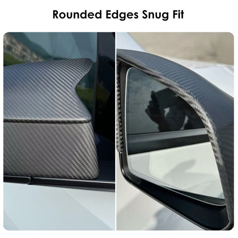 for Tesla New Model Y Juniper YL Performance Ox Horn Dry Carbon Fiber Rearview Mirror Housing Cover