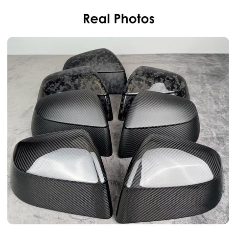for Tesla New Model Y Juniper YL Performance Ox Horn Dry Carbon Fiber Rearview Mirror Housing Cover