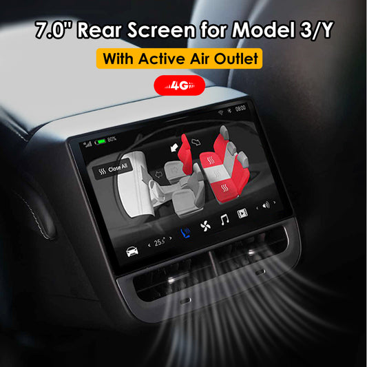 For Tesla Model 3 Model Y Rear Seat Entertainment Display Screen 7inch 4G 64G Qualcomm Chipset