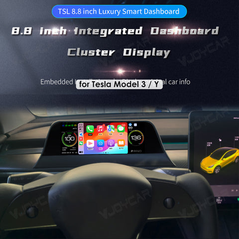 8.8inch Dashboard Display Screen Digital Instrument Cluster for Tesla Model 3 Y 2016-2023