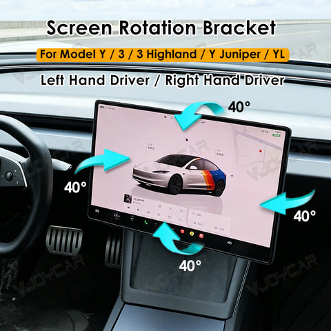 For Tesla Center Navigation Display Screen Bracket Tilt Rotating Holder Swivel Mount Keep Original Height