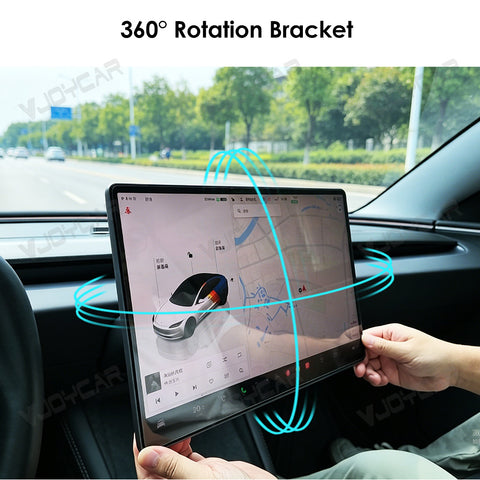 For Tesla Center Navigation Display Screen Bracket Tilt Rotating Holder Swivel Mount Keep Original Height