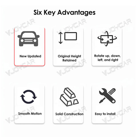 For Tesla Center Navigation Display Screen Bracket Tilt Rotating Holder Swivel Mount Keep Original Height