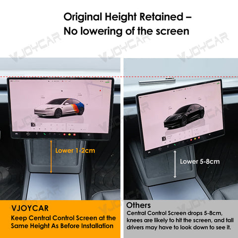 For Tesla Center Navigation Display Screen Bracket Tilt Rotating Holder Swivel Mount Keep Original Height