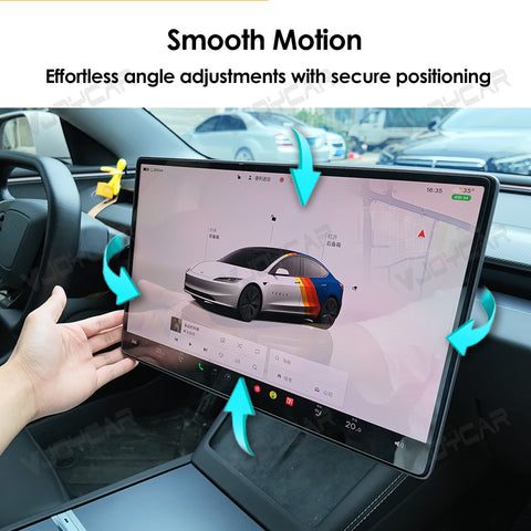 For Tesla Center Navigation Display Screen Bracket Tilt Rotating Holder Swivel Mount Keep Original Height