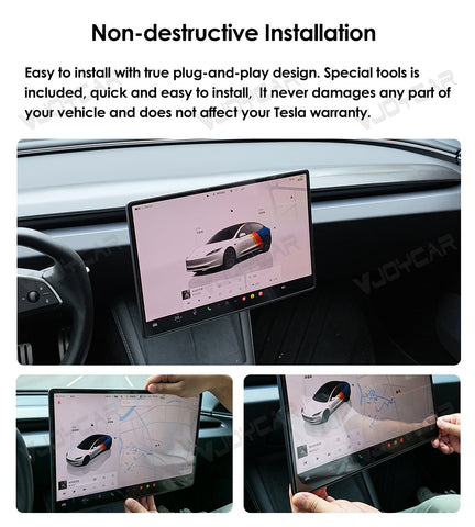 For Tesla Center Navigation Display Screen Bracket Tilt Rotating Holder Swivel Mount Keep Original Height