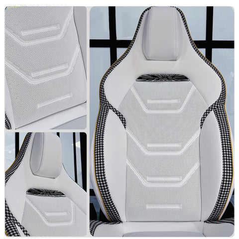 for Tesla Sports Seats Classic Black + White New Design