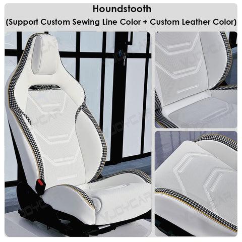 for Tesla Sports Seats Classic Black + White New Design