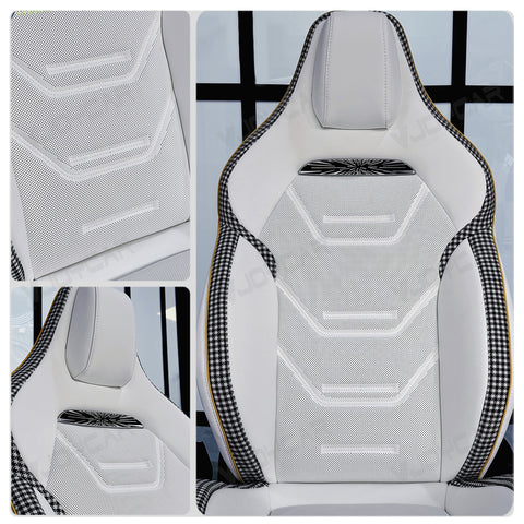 for Tesla Sports Seats Classic Black + White New Design