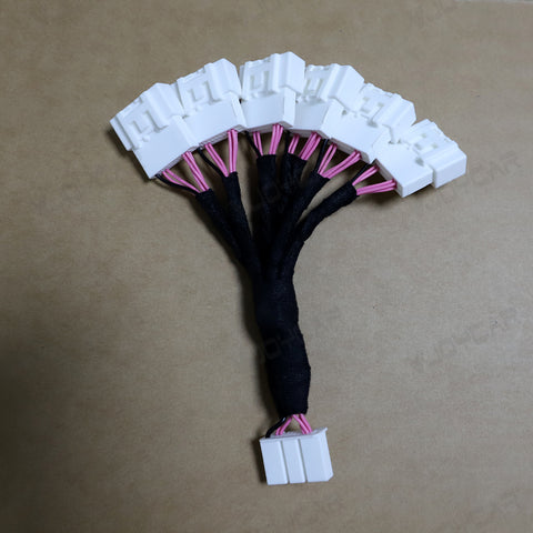 OBD AMD CAN Cable Socket 1 to 6 Splitter Plug Adapter Right Front Door A-pillar Trim Under Rear Conditioner For Tesla Model 3 Model Y