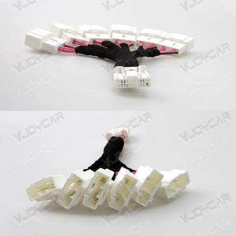 OBD AMD CAN Cable Socket 1 to 6 Splitter Plug Adapter Right Front Door A-pillar Trim Under Rear Conditioner For Tesla Model 3 Model Y