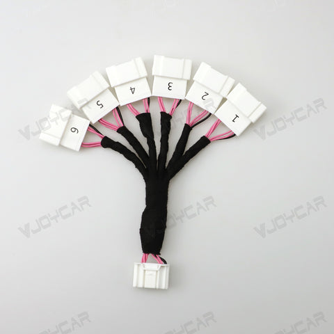 OBD AMD CAN Cable Socket 1 to 6 Splitter Plug Adapter Right Front Door A-pillar Trim Under Rear Conditioner For Tesla Model 3 Model Y