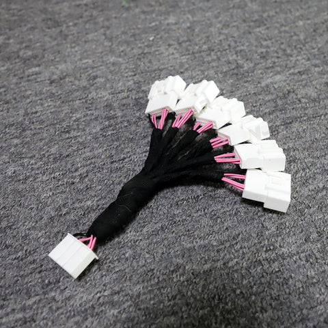 OBD AMD CAN Cable Socket 1 to 6 Splitter Plug Adapter Right Front Door A-pillar Trim Under Rear Conditioner For Tesla Model 3 Model Y